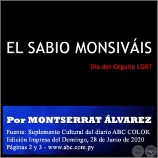 EL SABIO MONSIVÁIS - Por MONTSERRAT ÁLVAREZ - Domingo, 28 de Junio de 2020